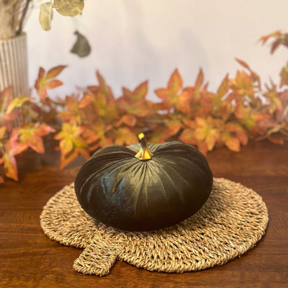 Deep Moss Luxury Velvet Pumpkins - Benny and Mollie