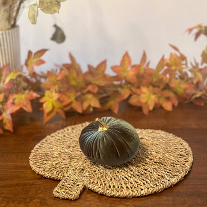 Deep Moss Luxury Velvet Pumpkins - Benny and Mollie