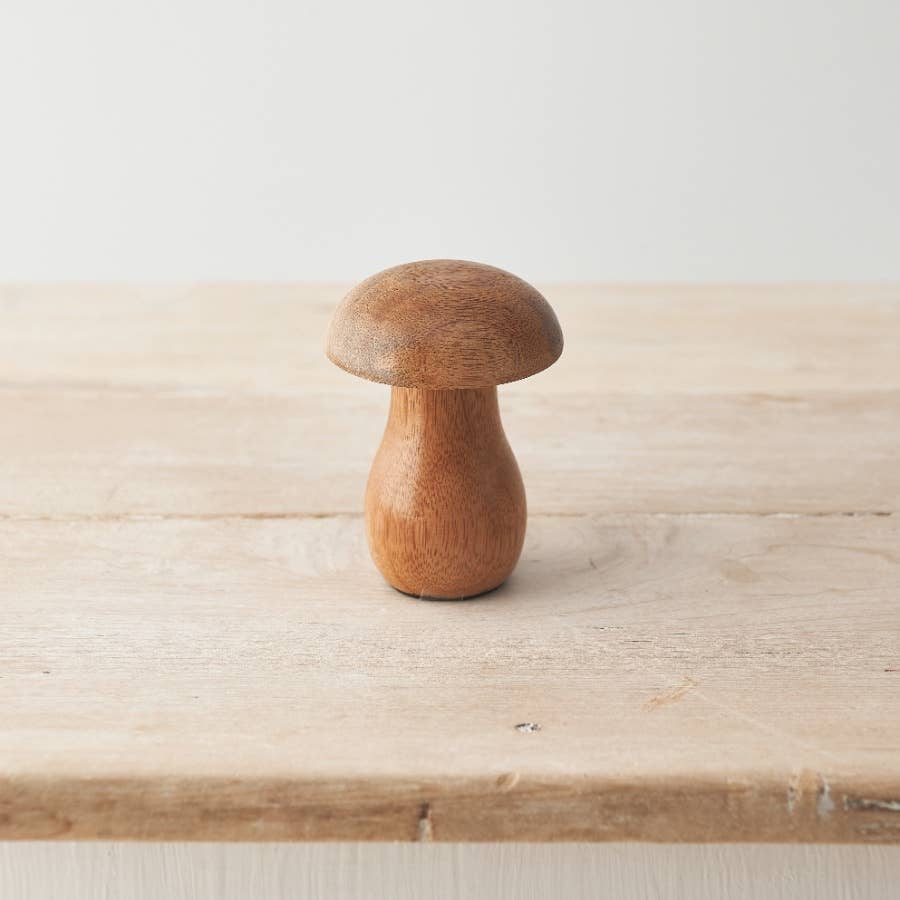 Wood Mushroom Ornament