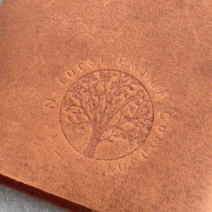 A6 Handmade Leather Notebook in Gift Bag - Tan - Benny and Mollie