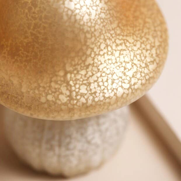 Neutral Glass Mushroom Light - Medium