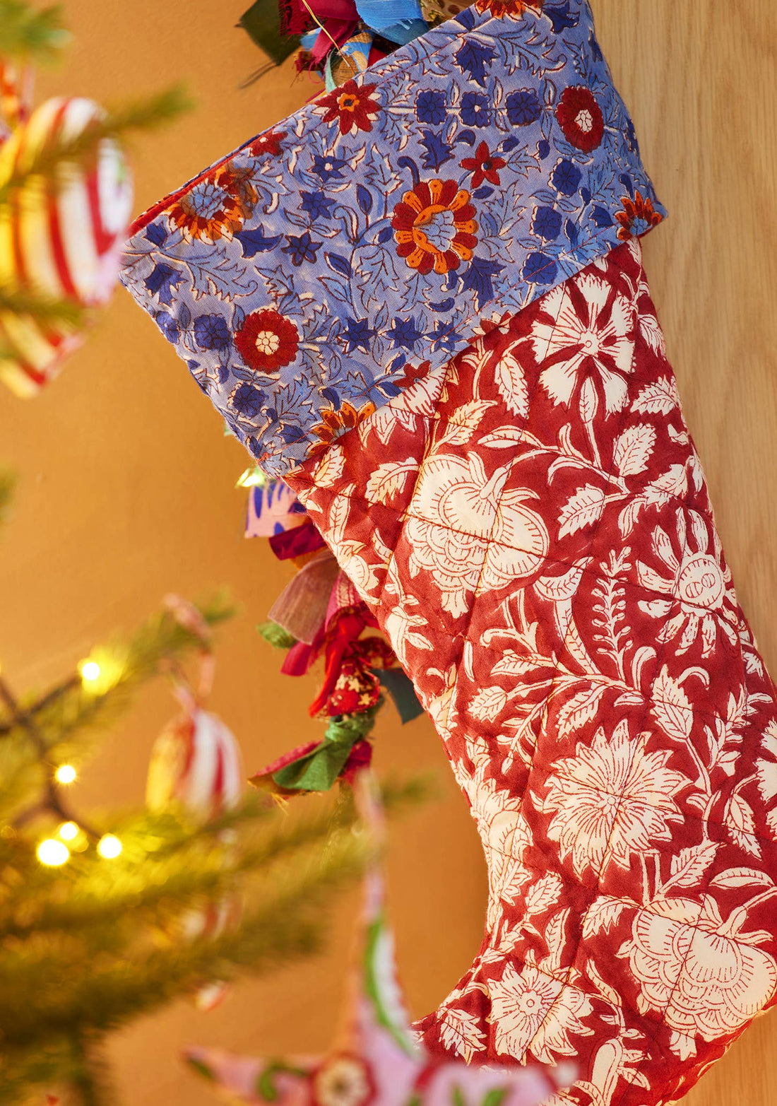 Akya Floral Block Print Stocking