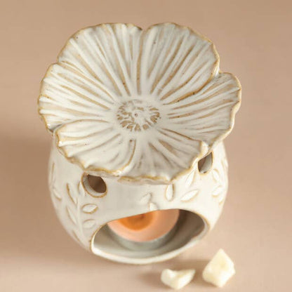 Floral Bee Ceramic Wax Burner - Benny and Mollie