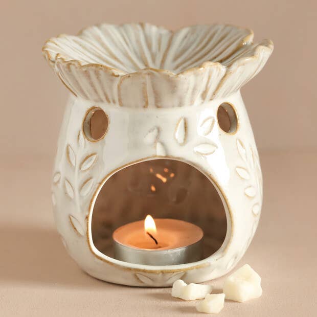 Floral Bee Ceramic Wax Burner - Benny and Mollie