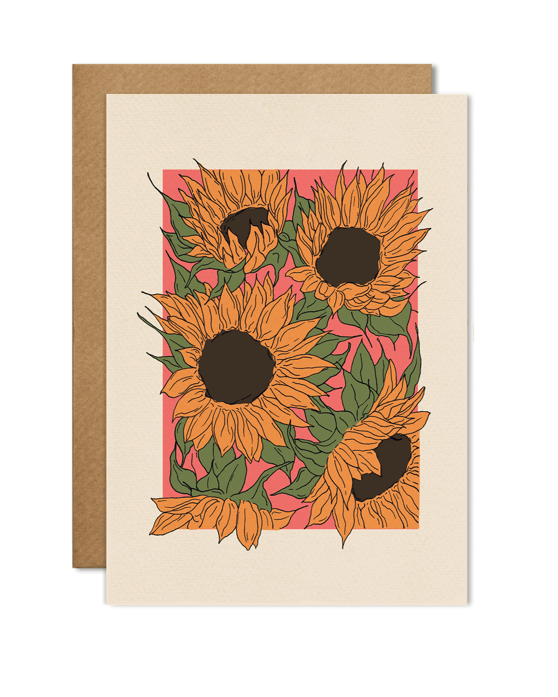 Sunflower Illustration Card
