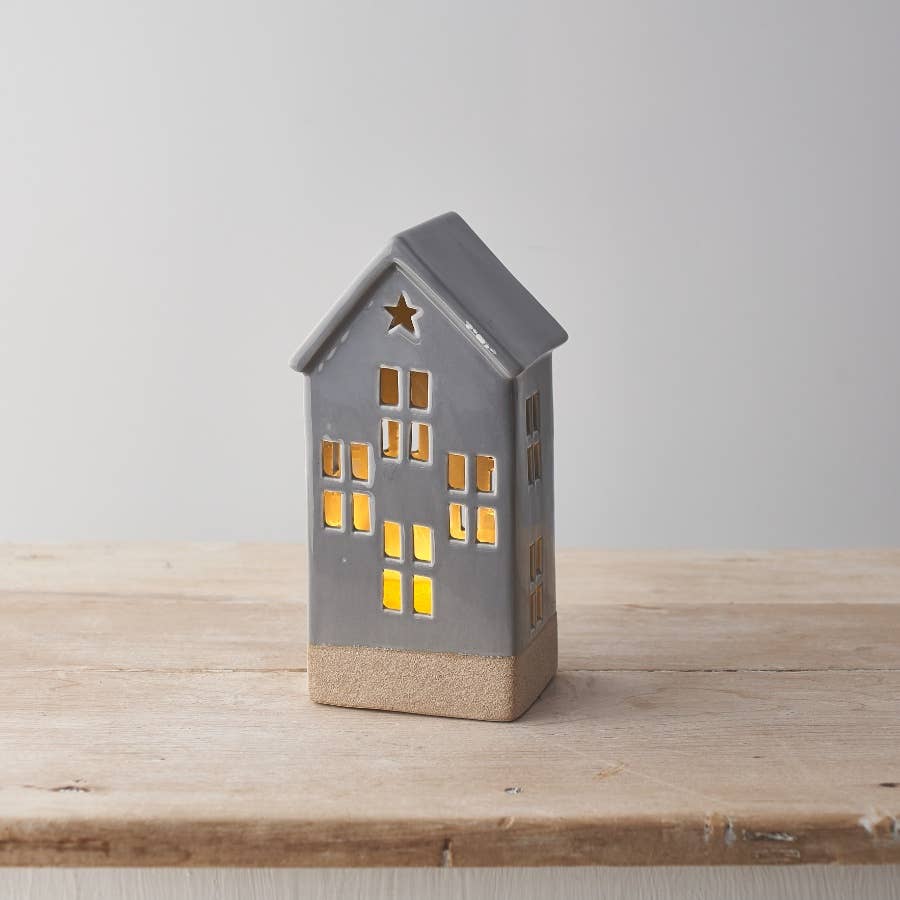 Grey Light Up House - Tall - Benny and Mollie