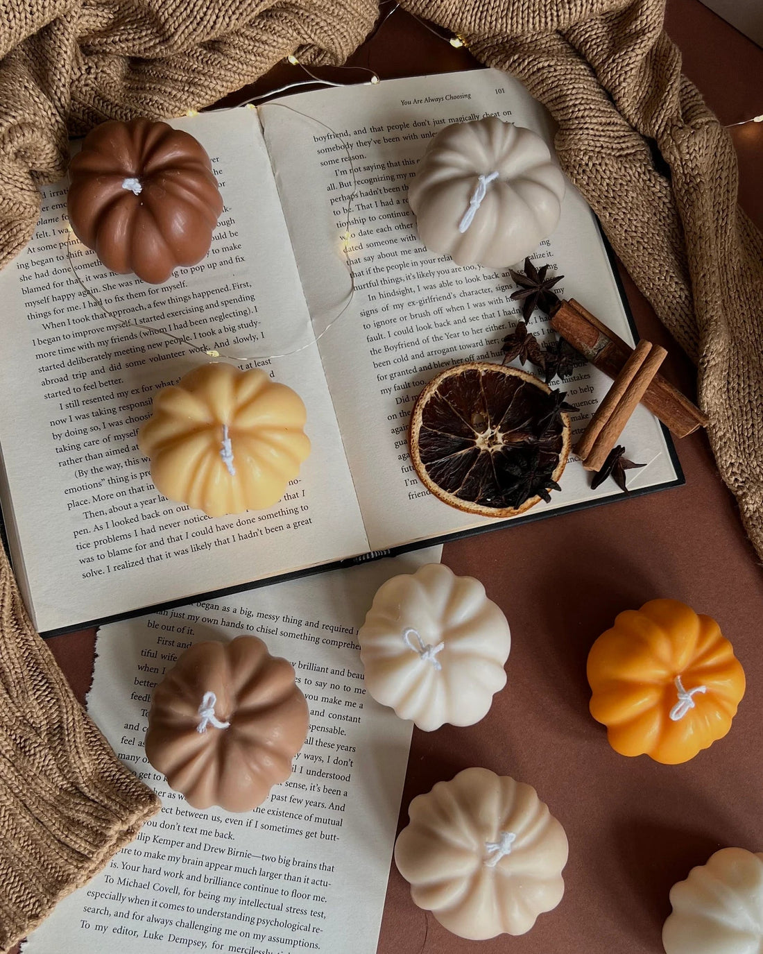 Scented Pumpkin Spice Soy Wax Candle - Benny and Mollie