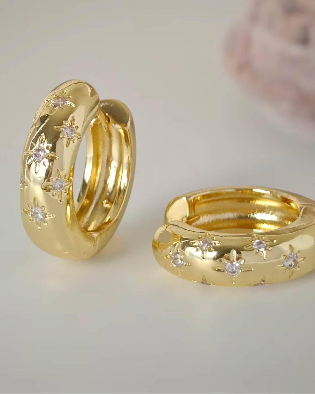 Celestial Star Hoop Earrings