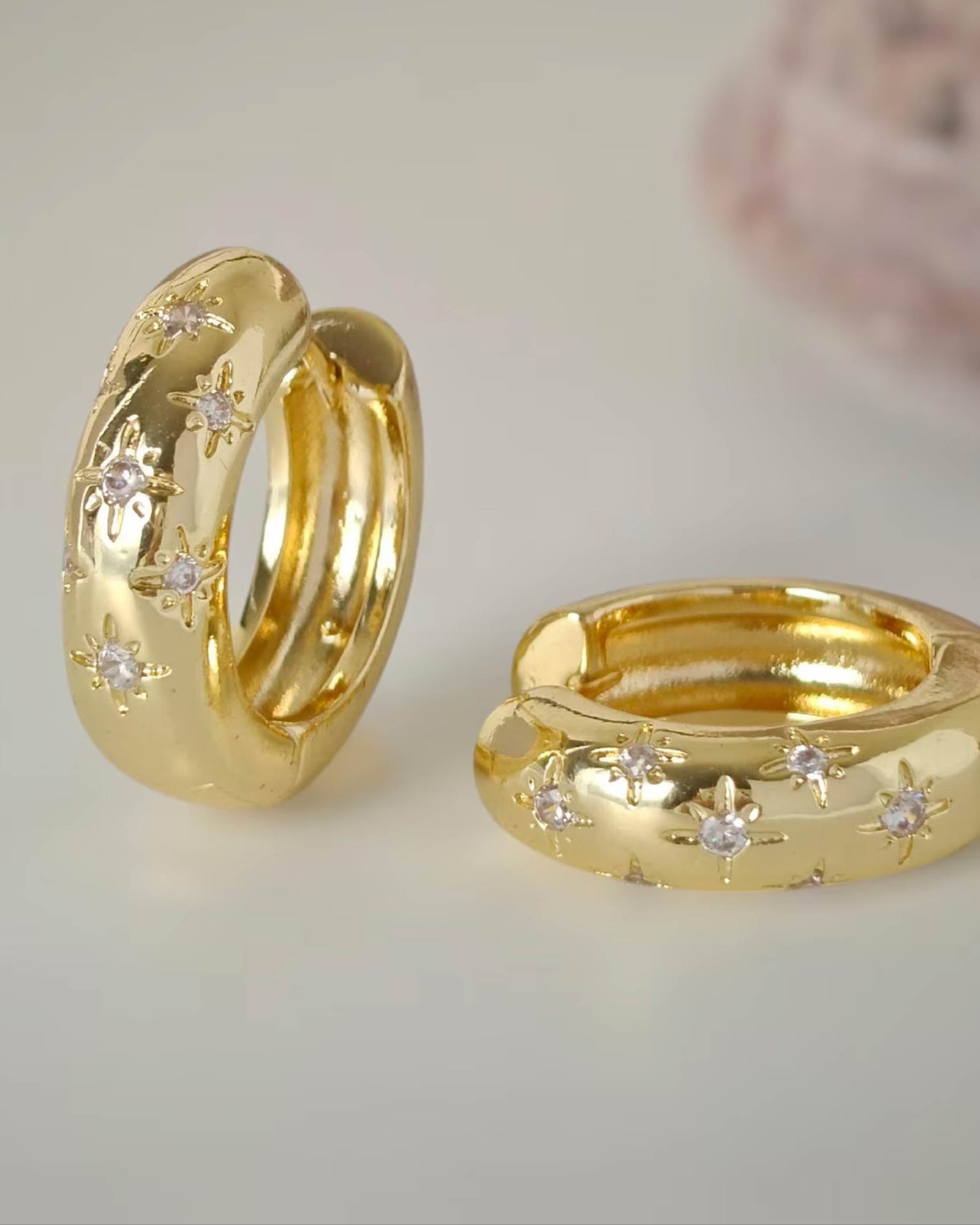 Celestial Star Hoop Earrings
