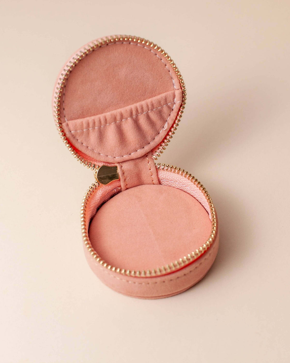 Open Mini Travel Jewellery Case in Rose